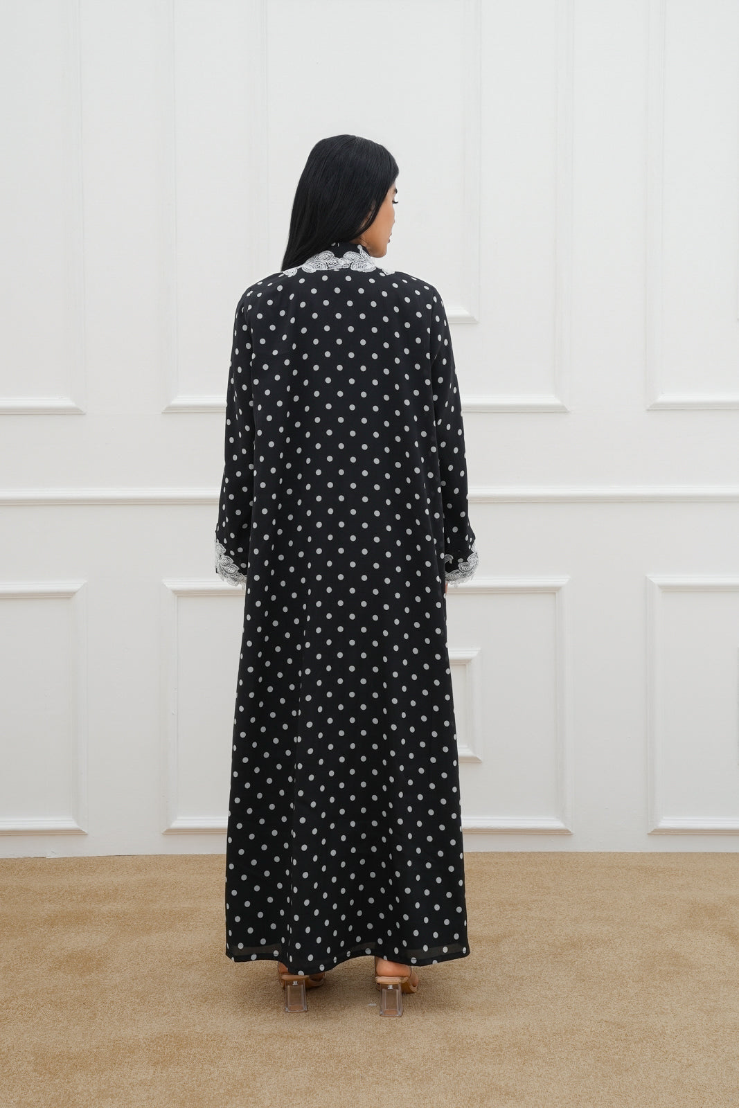 Lace Polka abaya