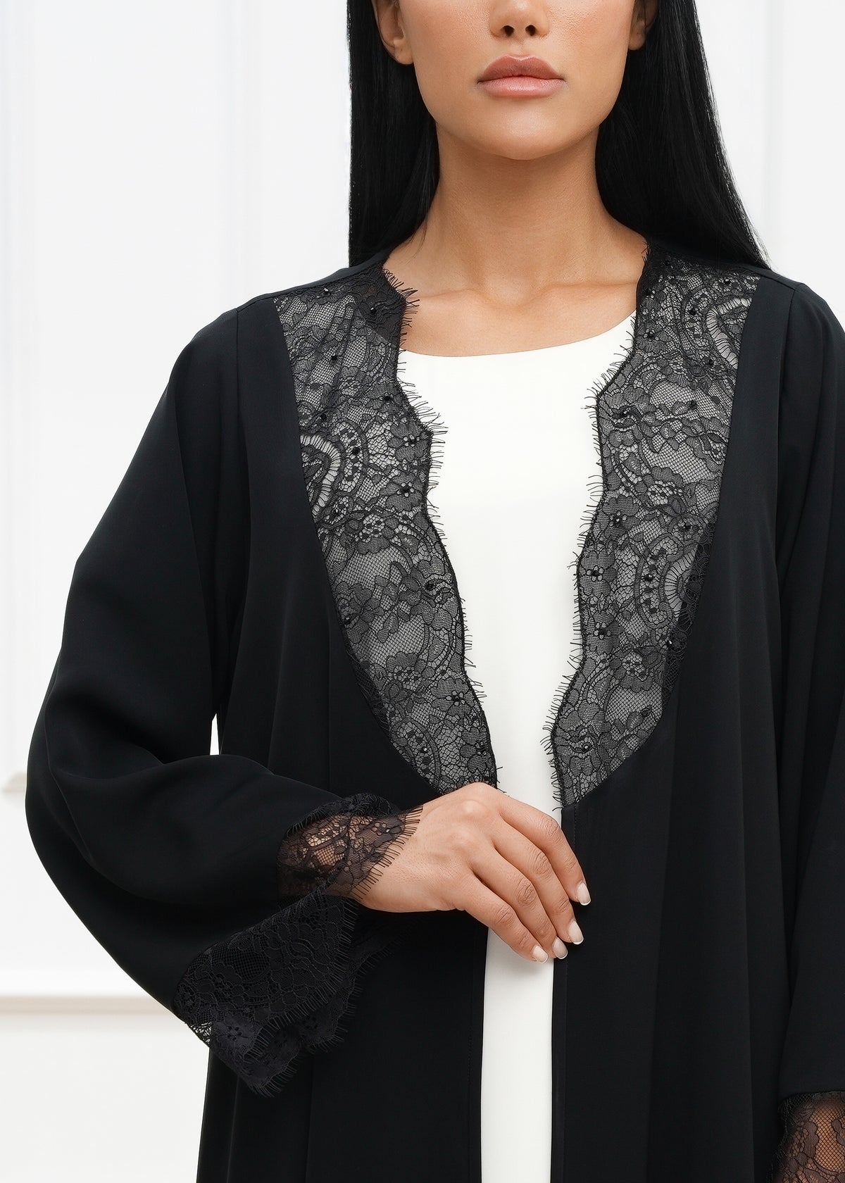 Ebba Lace Detail abaya