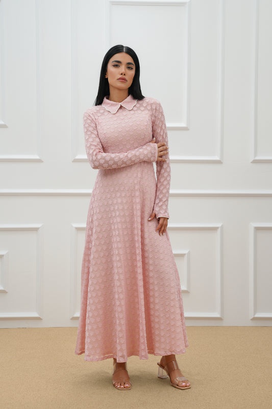 Floral Chiffon Abaya Set