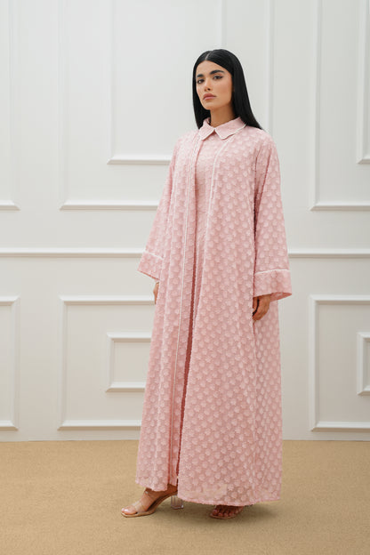 Floral Chiffon Abaya Set