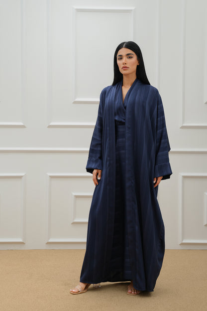 Stripe silk farasha abaya