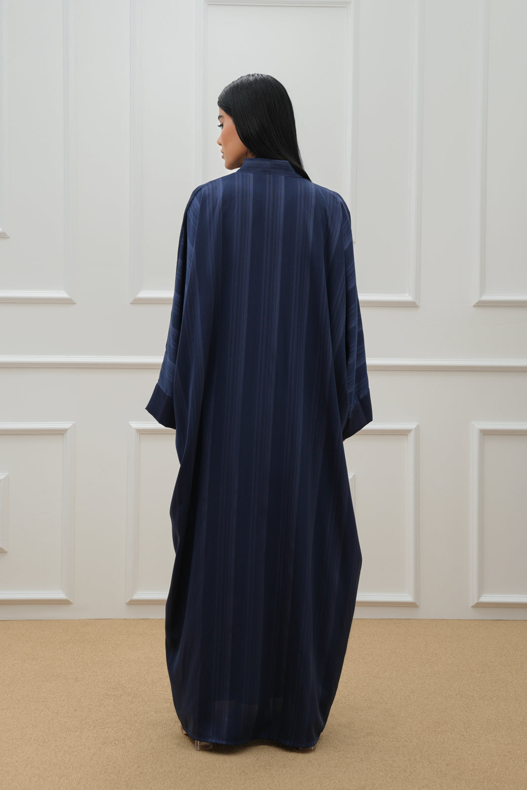 Stripe silk farasha abaya