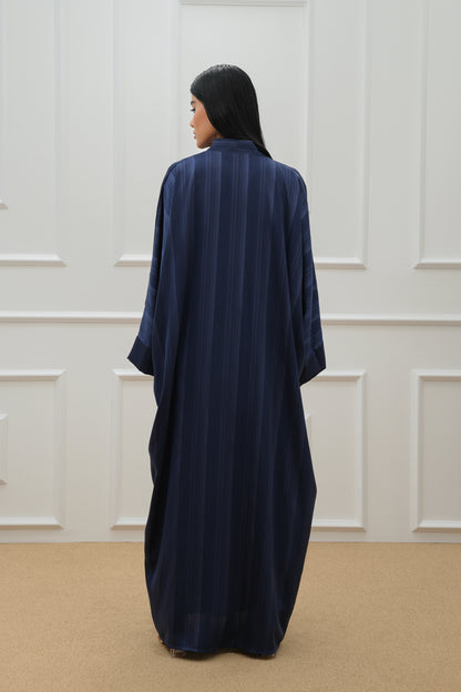 Stripe silk farasha abaya