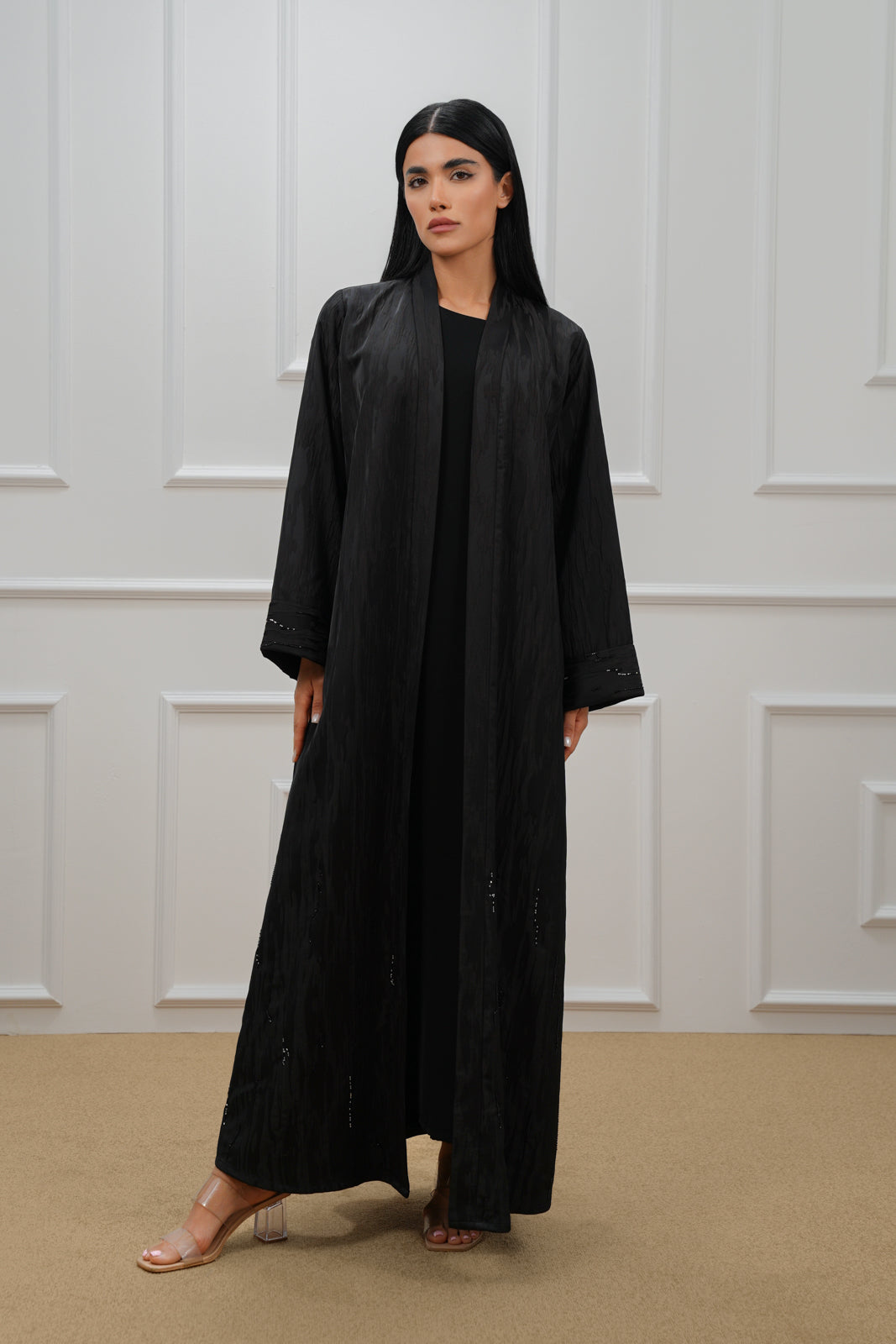 Embroidered Jacquard abaya