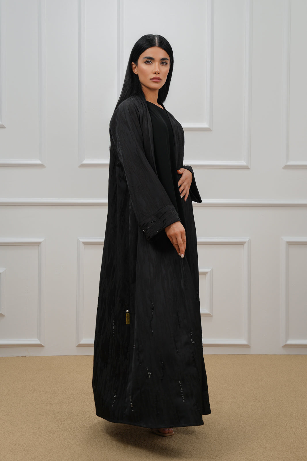 Embroidered Jacquard abaya