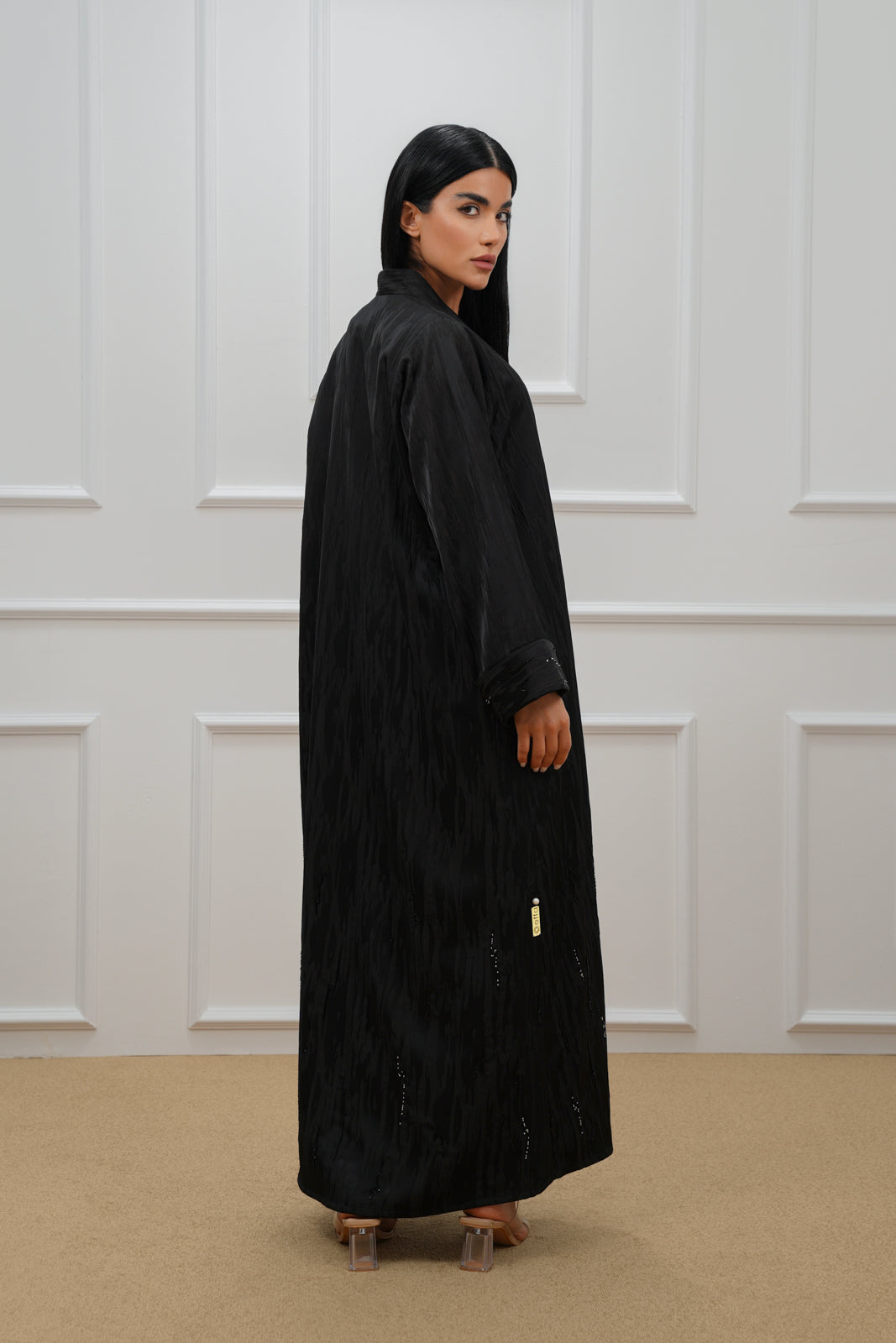 Embroidered Jacquard abaya