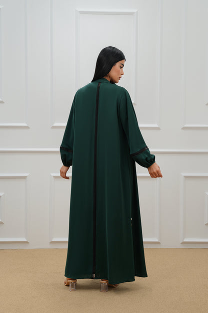 Two tone lace abaya