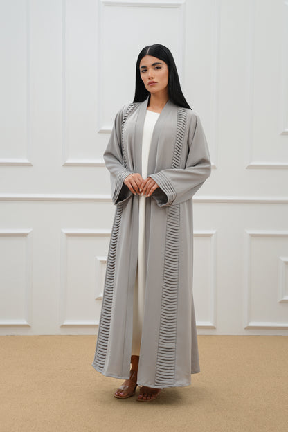 Pleated panel abaya