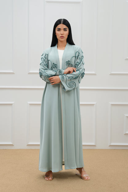 Embossed rope abaya