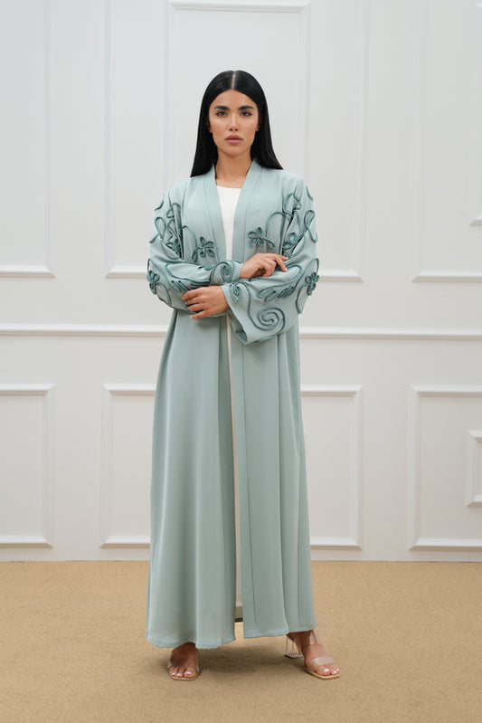 Embossed rope abaya