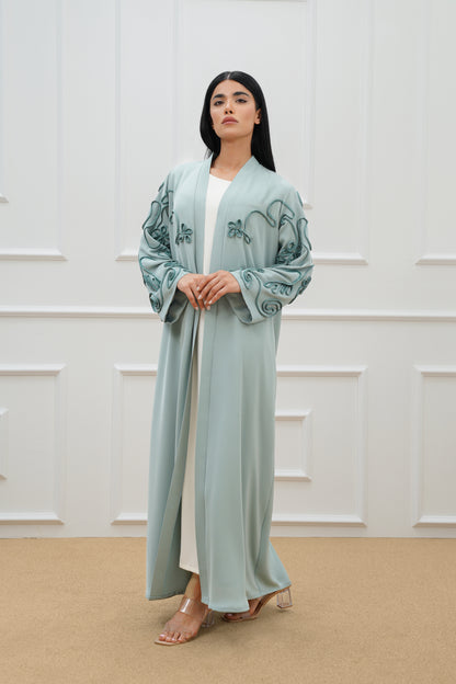 Embossed rope abaya