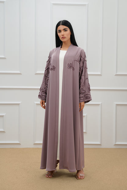 Embossed rope abaya