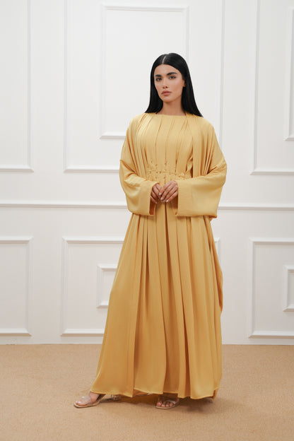 Textured silk  farasha abaya