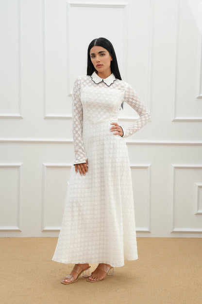 Floral Chiffon Abaya Set