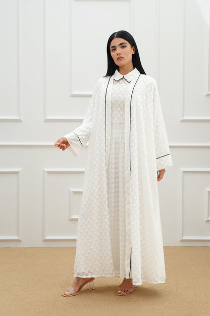 Floral Chiffon Abaya Set