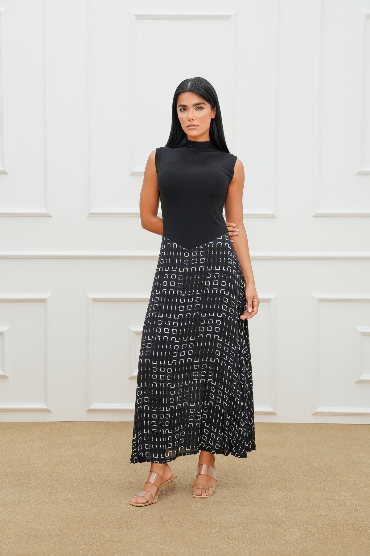 Nero Printed Abaya and dress SET