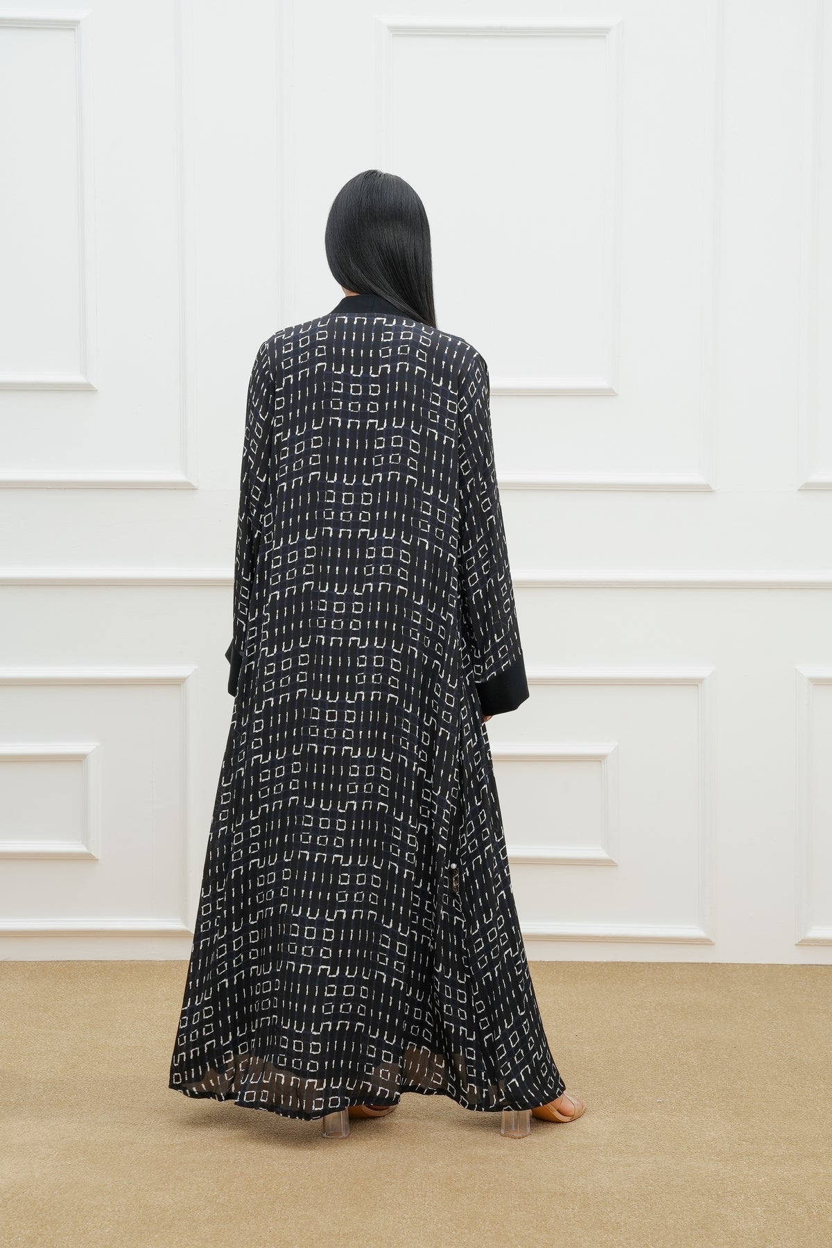 Nero Printed Abaya and dress SET