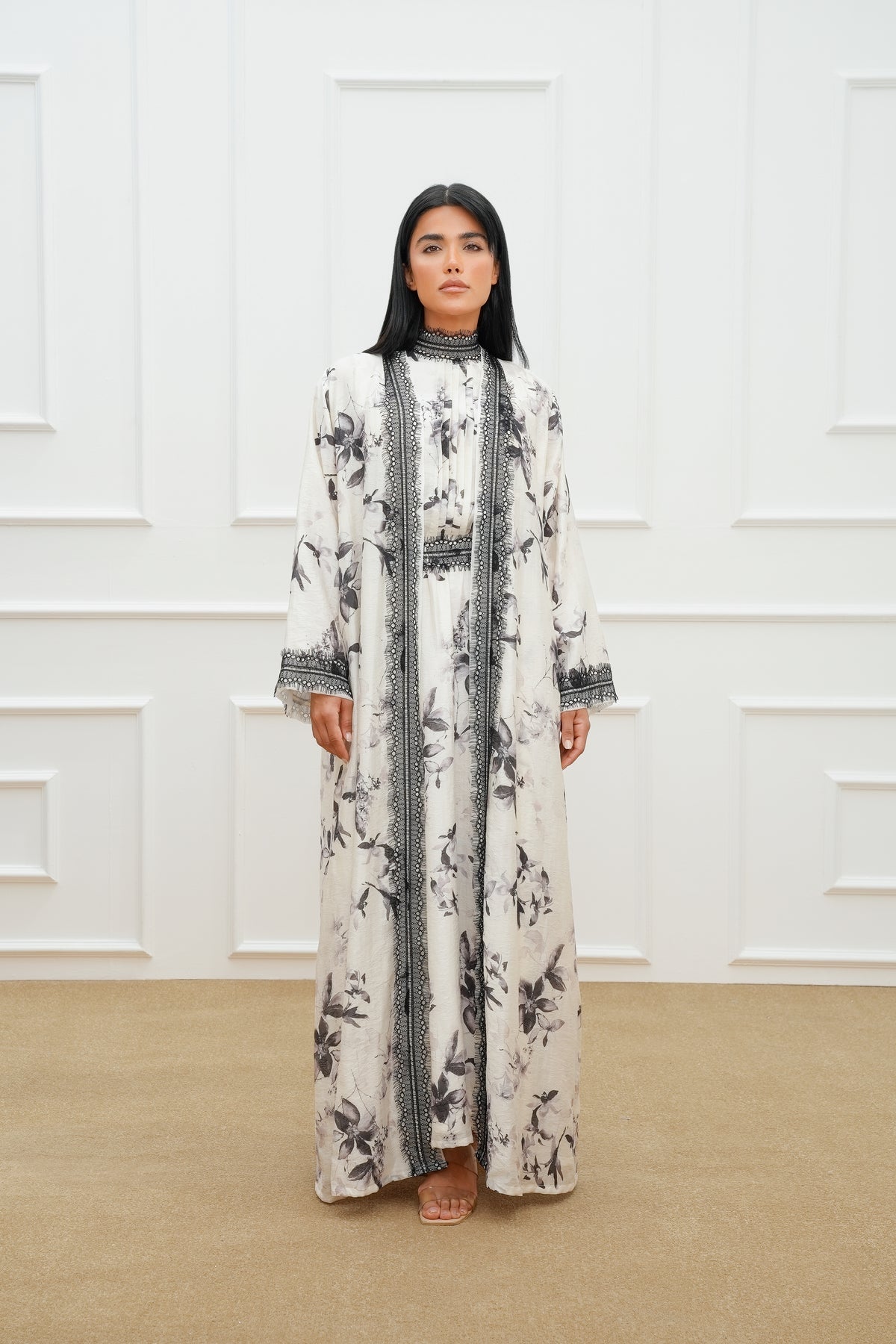 Florian Lace Detail Abaya Set