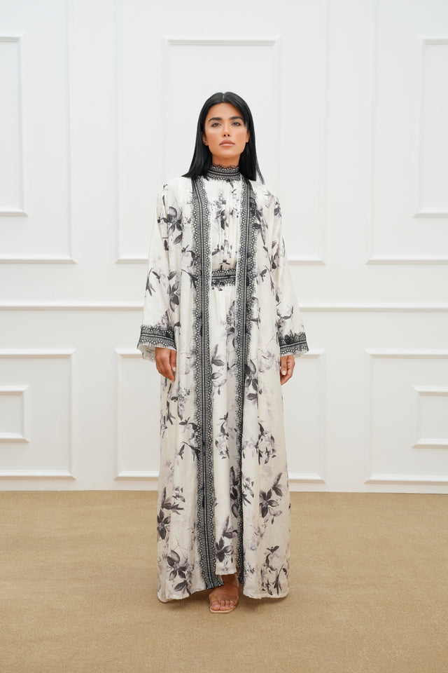 Florian Lace Detail Abaya Set