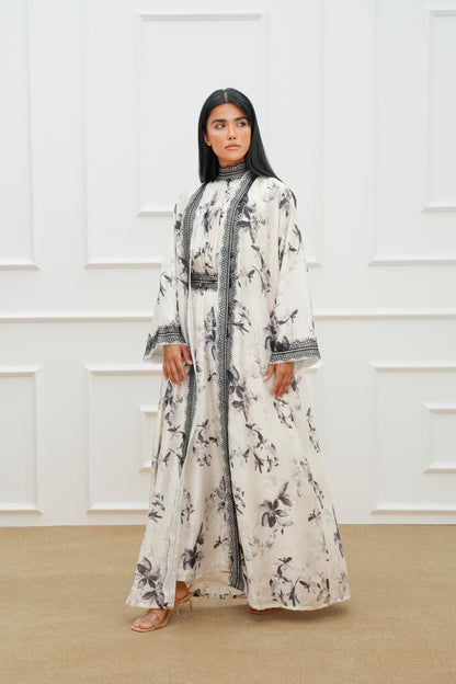 Florian Lace Detail Abaya Set
