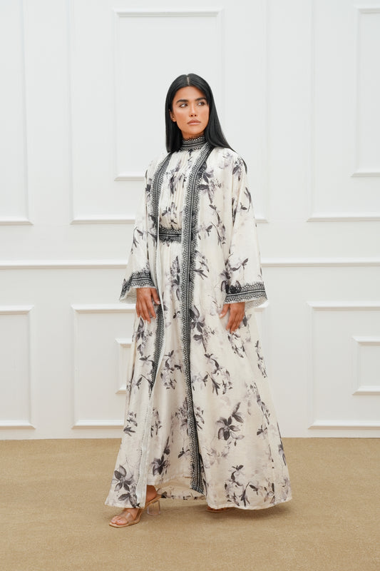 Florian Lace Detail Abaya Set