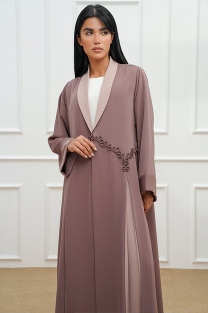 Two-Tone Embossed Abaya