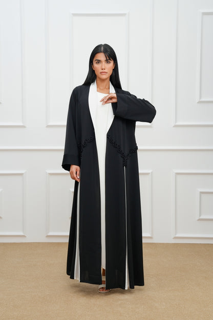 Two-Tone Embossed Abaya