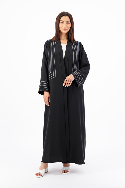 Ombre top stitch Abaya