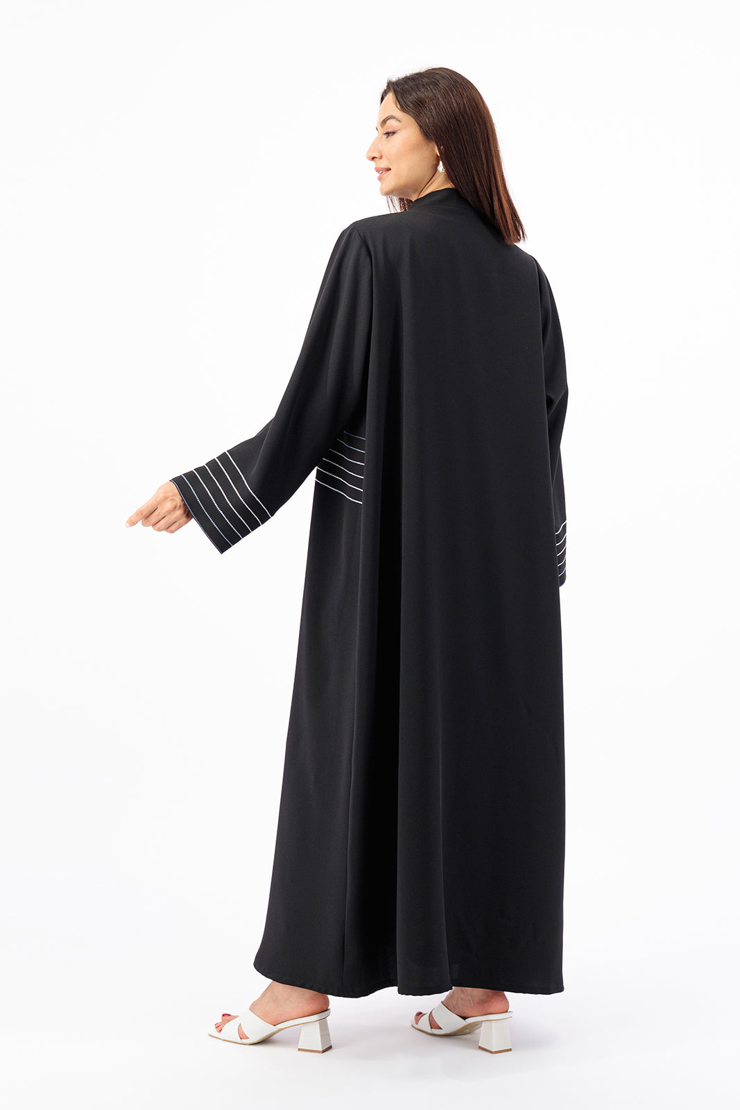 Ombre top stitch Abaya