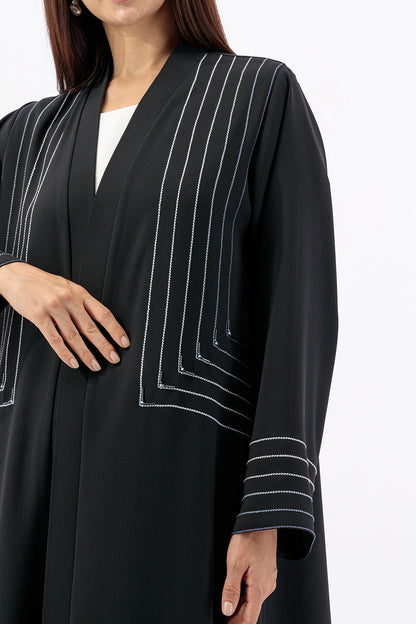 Ombre top stitch Abaya