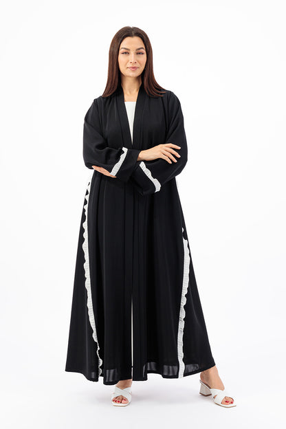 Side ruffled flowing Abaya