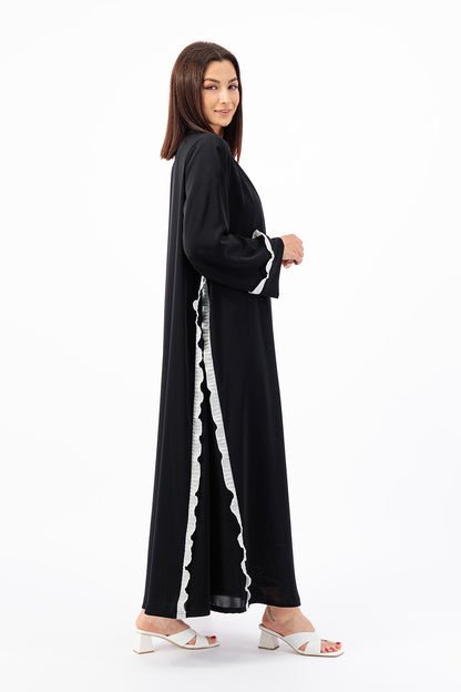 Side ruffled flowing Abaya