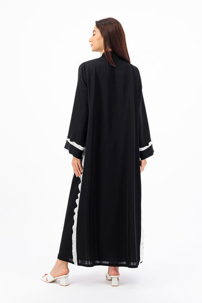 Side ruffled flowing Abaya