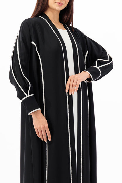 Tweed piping abaya