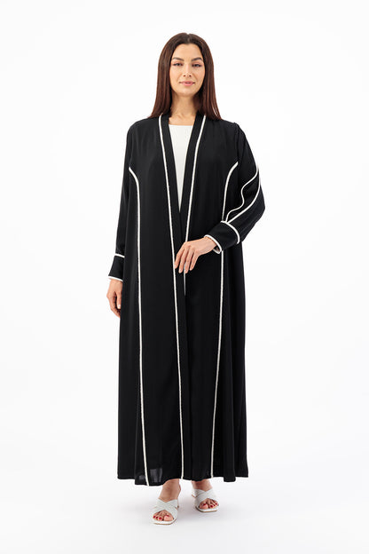 Tweed piping abaya