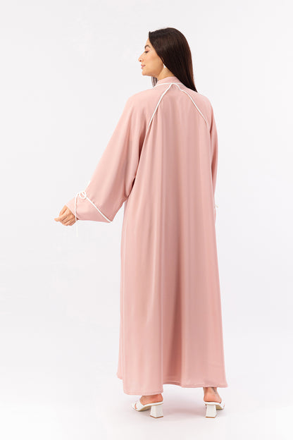 Contrast bow piping Abaya