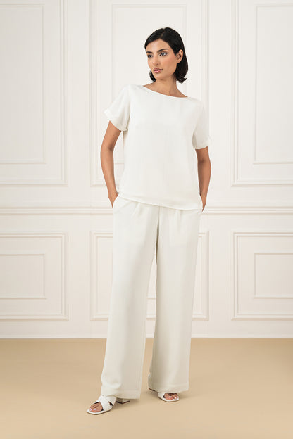 Elegant Shirt and Trouser crafted from fluid crepe (SET)