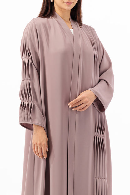 Asymmetrical single pleated Abaya