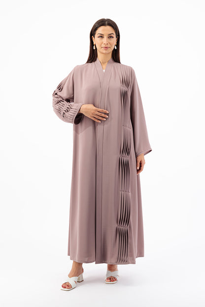 Asymmetrical single pleated Abaya