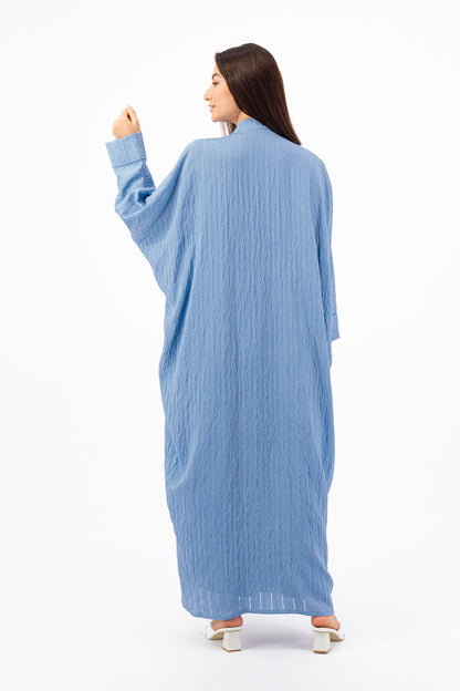 Striped Farasha cut abaya and dress (SET)