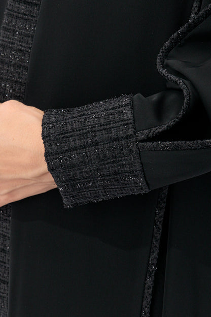 Tweed piping Abaya