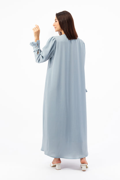 Ruffled overlapped Abaya