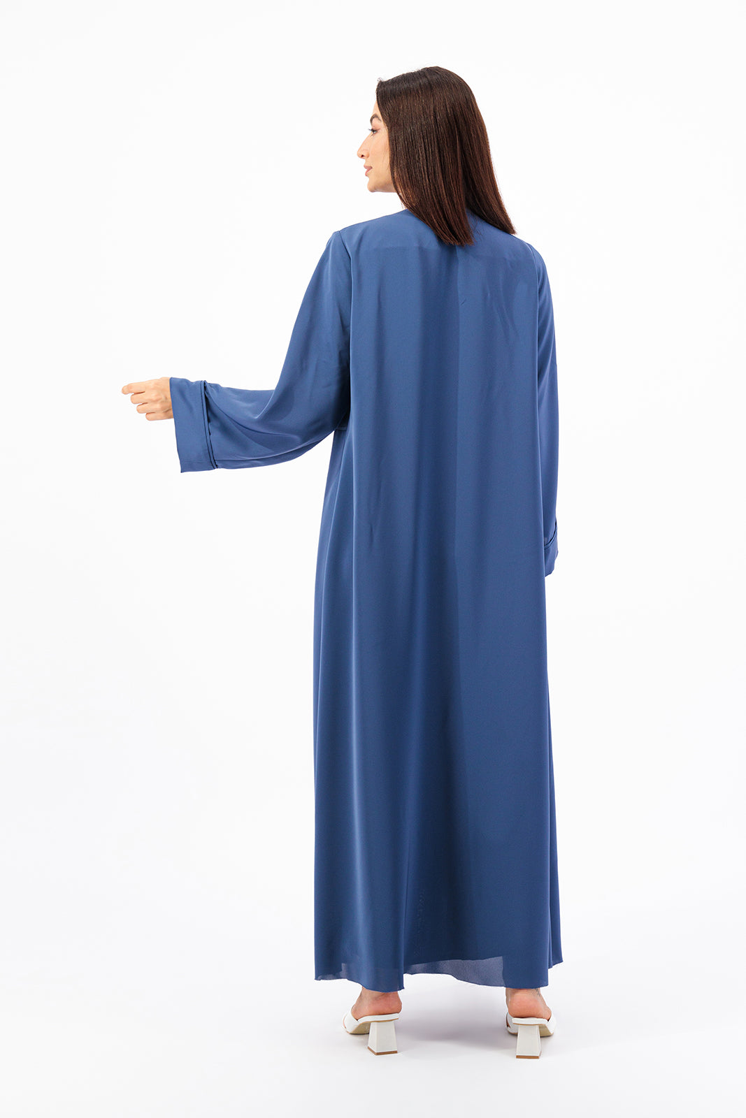 Asymmetrical pleated set Abaya
