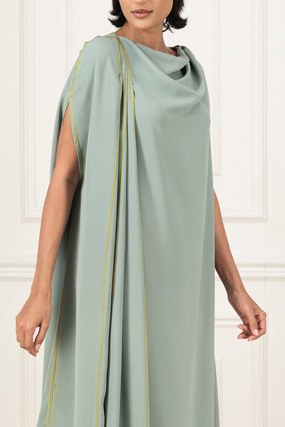 Draped crepe dress