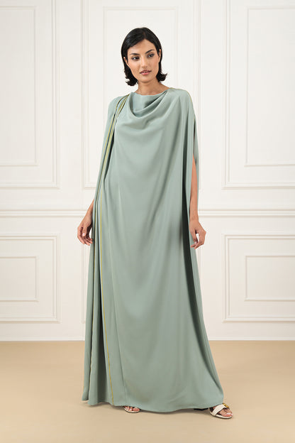 Draped crepe dress