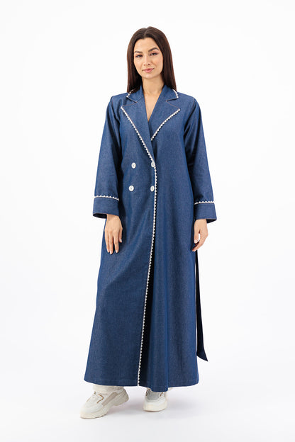 Pearl Denim trench coat