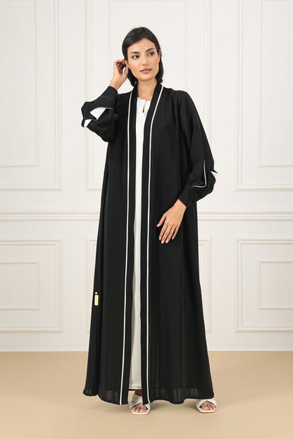 Ruffled sleeves abaya