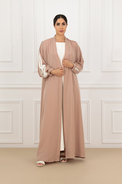 Bow Cuff Two-Tone Sleeve & Back Abaya