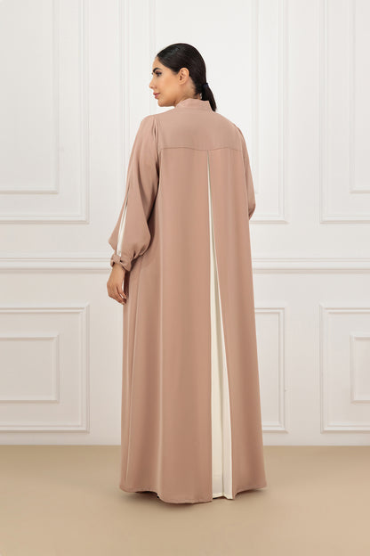 Bow Cuff Two-Tone Sleeve & Back Abaya