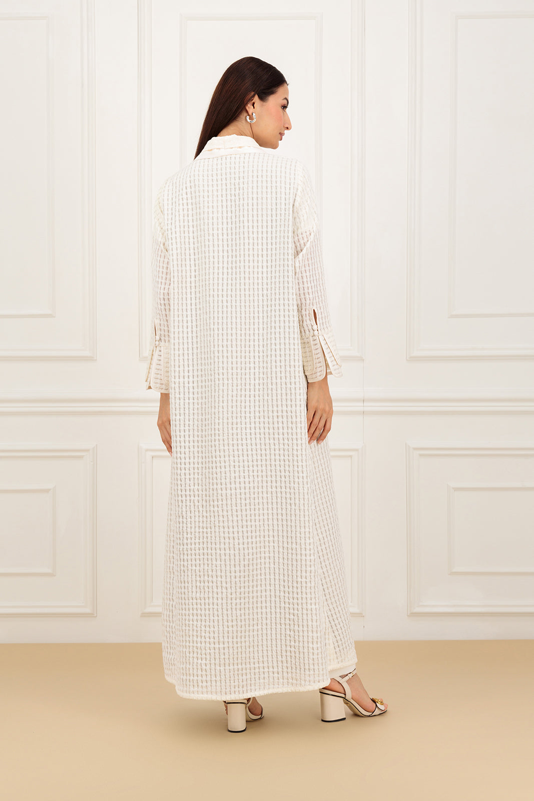 Double collar abaya